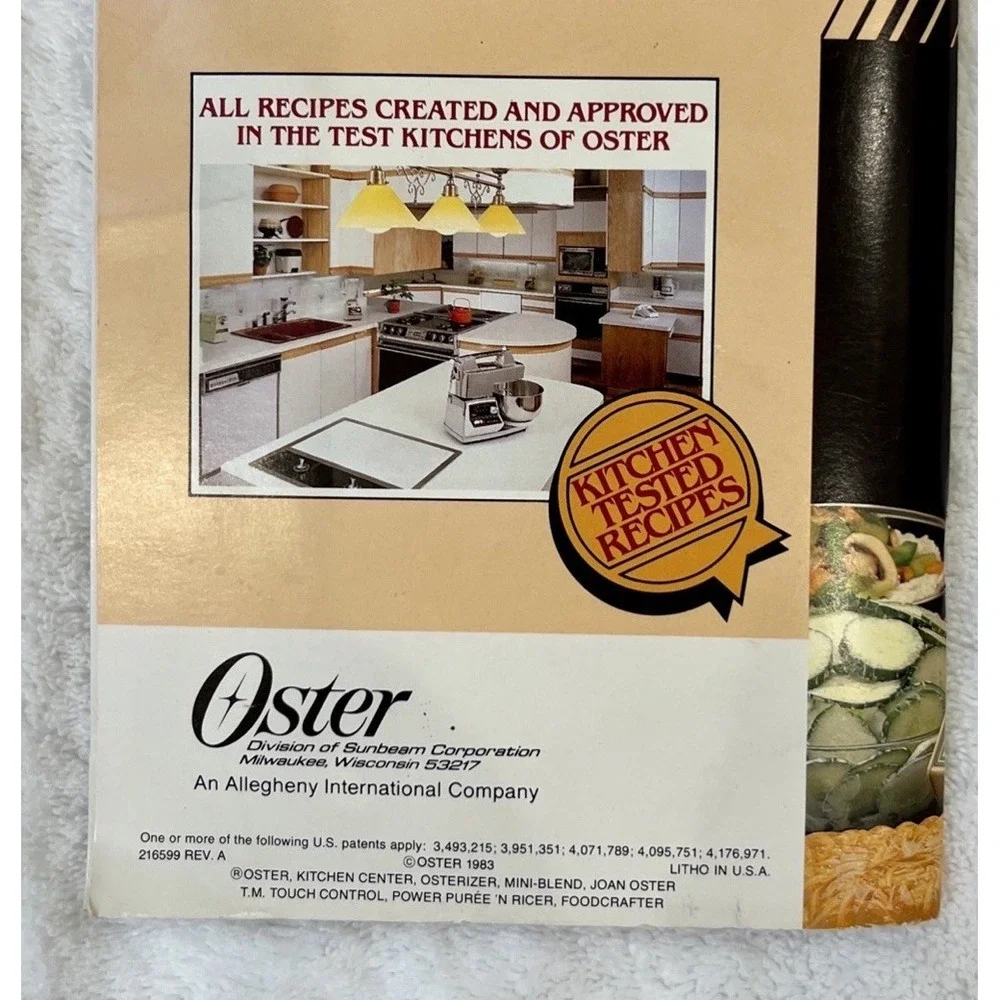 Vintage 1984 Oyster Kitchen Center Cookbook Instruction Manual